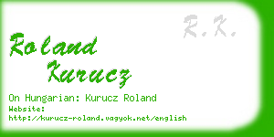 roland kurucz business card